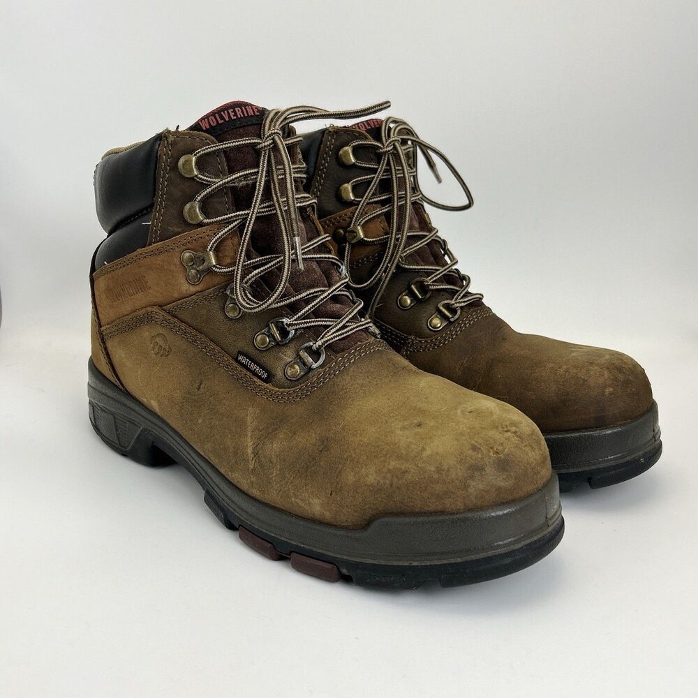 Wolverine Cabor EPX Work Boots Mens Sz 12 M Brown Leather Comp Toe 6” Waterproof - Picture 2 of 9